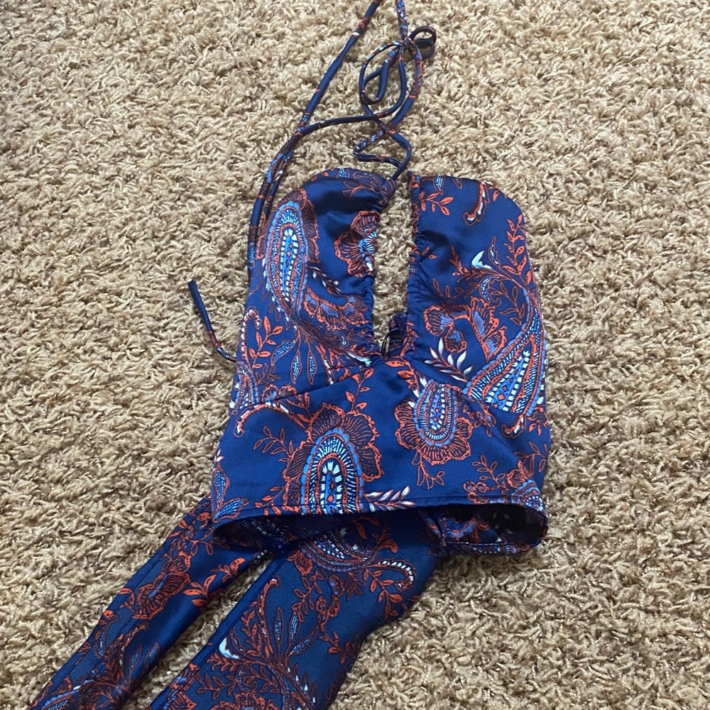 Blue Paisley Women's Tank Top